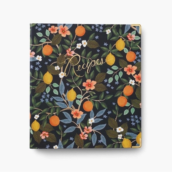 Rifle Paper Co. Other - 🆕 Rifle Paper Co. recipe binder with clear recipe sleeve refills
